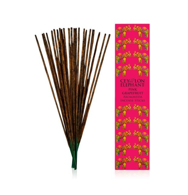 Ceylon Elephant Pink Grapefruit - Aromaveda Incense Sticks