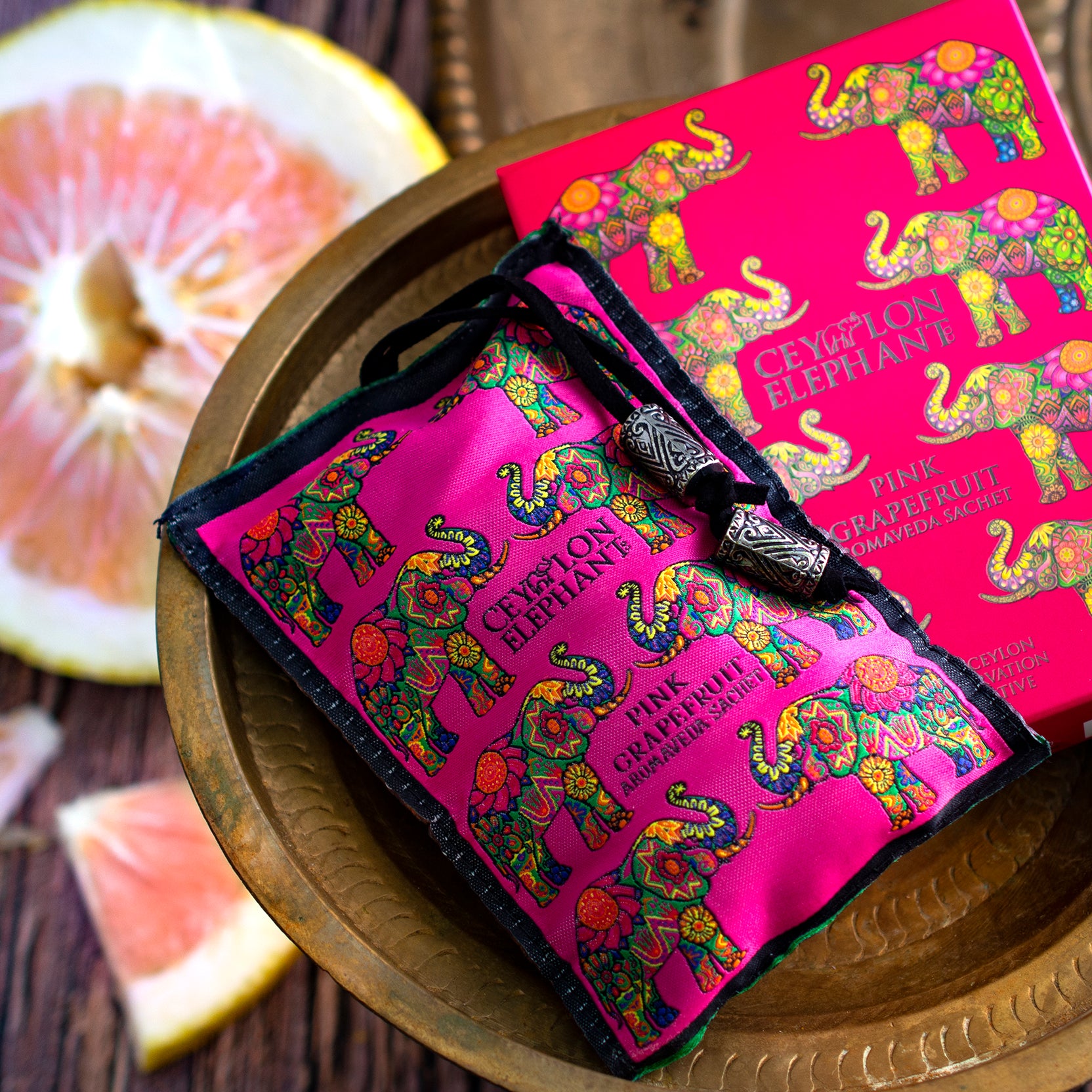 Ceylon Elephant Pink Grapefruit - Aromaveda Sachet